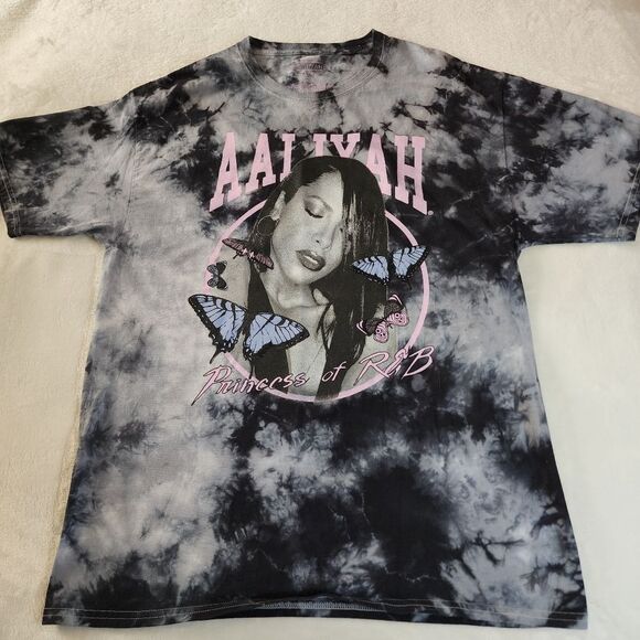 Aaliyah Princess Of R&B Tie Dye Tshirt With Graphics Size Large - Picture 1 of 5